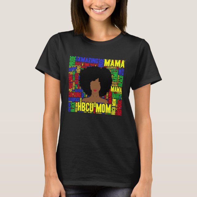 HBCU Mom Mama Afro T-Shirt (Front)