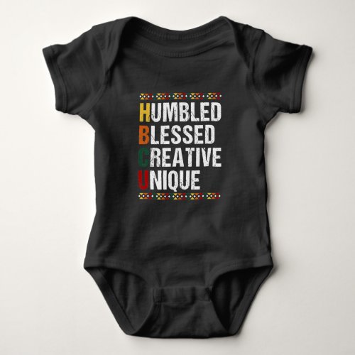 HBCU Proud Black Educated Student Historical Baby Bodysuit