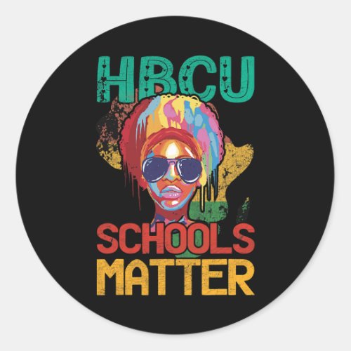HBCU Schools Matter For Pride African American Classic Round Sticker