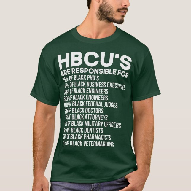 HBCU Success Statistics HBCU Alums HBCU Pride T-Shirt (Front)