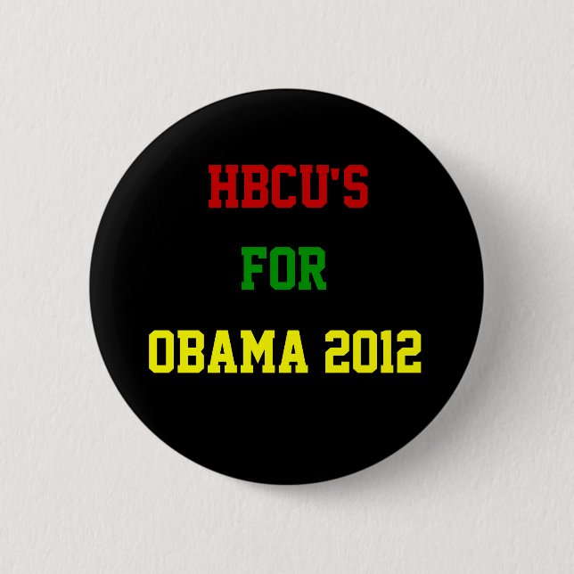 HBCU's For Obama Pinback Button (Front)