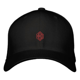 HBD Front and Back Printed Black Flexfit Wool-Hat Embroidered Baseball Cap