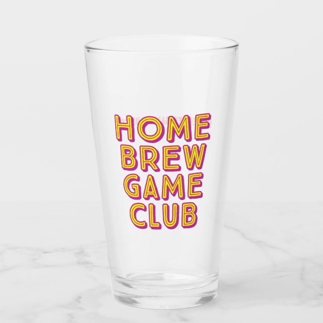 HBGC Pint Glass - Yellow / Purple Logo (Front)