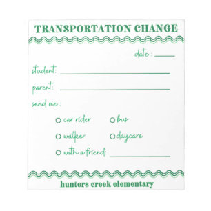 HCE Fun Transportation Change Notepad