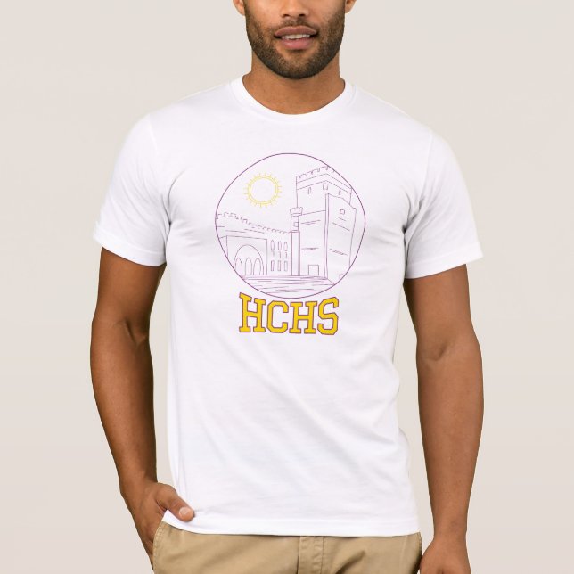 HCHS (Purple and Gold, Design Winner) T-Shirt (Front)