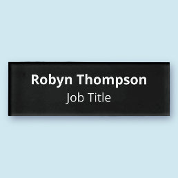 HD Acrylic Professional Name Tag Magnetic Black