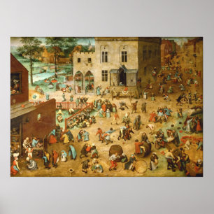 HD Childrens Games 1560 by Pieter Bruegel the El Poster