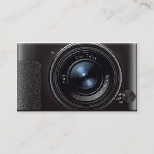 Customizable HD Lens Digital Camera Photographer Business Cards
