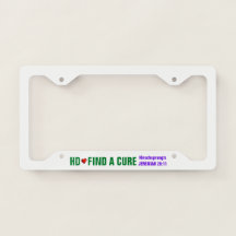 HD License plate frame (Hirschsprung's Disease)