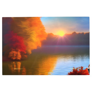 HD Metal Wall Art, Vibrant Landscape, Good Morning Metal Print