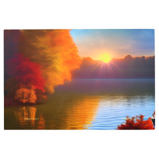 HD Metal Wall Art, Vibrant Landscape, Good Morning Print
