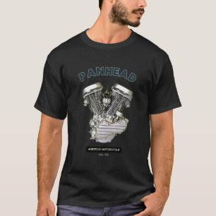 Hd Panhead V-Twin Engine Motorcycle 4865 Biker Gea T-Shirt