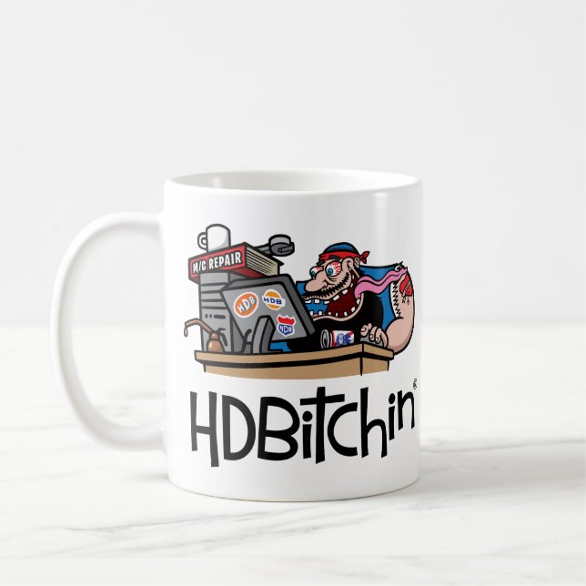 HDBitchin Logo Coffee Mug - Forum Surfing (Left)