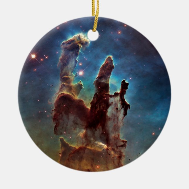 HDR Eagle Nebula Pillars of Creation Ceramic Ornament (Front)