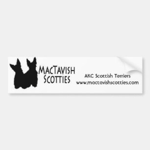 hdr_two, AKC Scottish Terrierswww.mactavishscot... Bumper Sticker