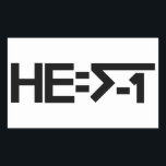 HE=√-1  (HE is Imaginary) [HE = Square Root of -1] Rectangular Sticker<br><div class="desc">HE=√-1  (HE is Imaginary) [HE = Square Root of -1]  HE = the Square root of negative one.  He is imaginary. HE=√-1.  A parody of the popular HE>i shirts and stickers.  Perfect for the atheist,  agnostic,  secular humanist,  rationalist,  or scientist in your life!</div>