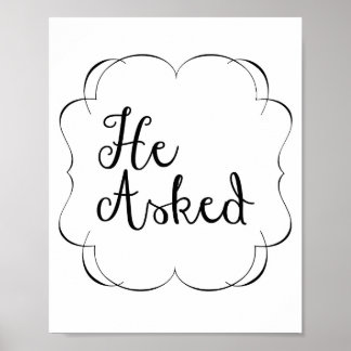 He Asked... Poster