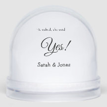 He asked she said yes engagement simple minimal