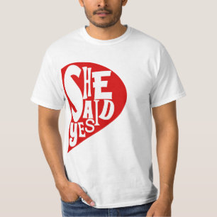 HE ASKED SHE SAID YES,ENGAGEMENT T-Shirt