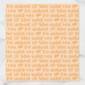 He Asked She Said Yes - We Do Envelope Liner