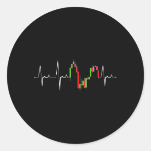 He Beat Day Trading Investing Stock Market Trader Classic Round Sticker