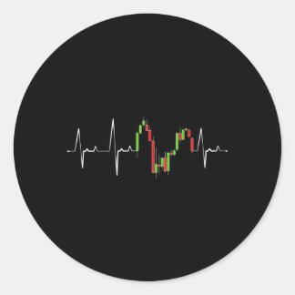 He Beat Day Trading Investing Stock Market Trader Classic Round Sticker