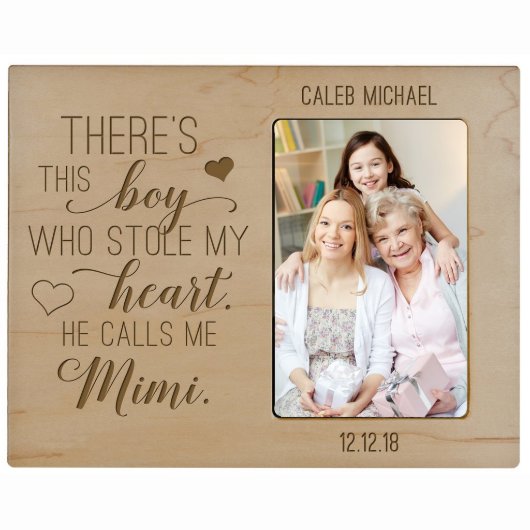 He Calls Me Mimi 8” x 10” Maple Picture Frame (Front)