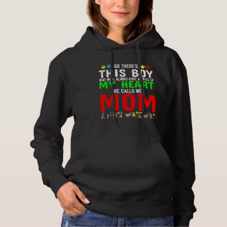 He Calls Me Mom Cute Autism Awareness Hoodie