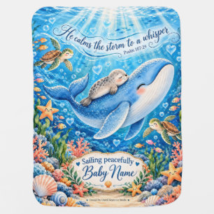 He Calms the Storm Christian Baby Blanket