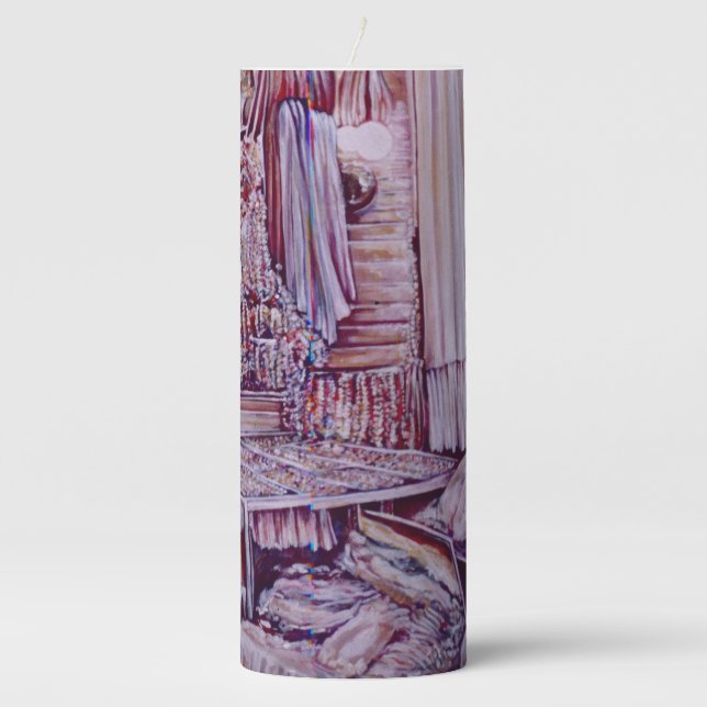 He Can Make A Living Room Out of Me Pillar Candle (Front)