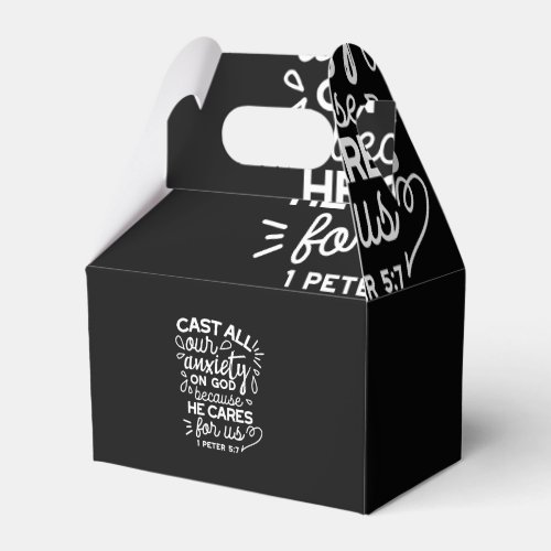 He Cares for You – Encouraging Christian Quote Favor Boxes