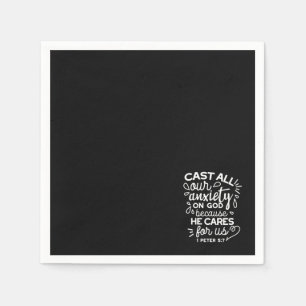 He Cares for You – Encouraging Christian Quote Napkins