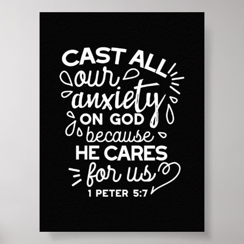 He Cares for You – Encouraging Christian Quote Poster