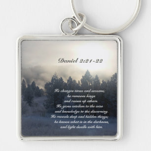 He changes times and seasons, Daniel 2:21 Bible Keychain