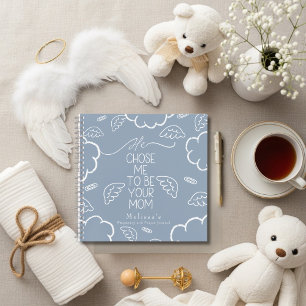 He Chose Me to Be your Mom blue pregnancy prayer Notebook