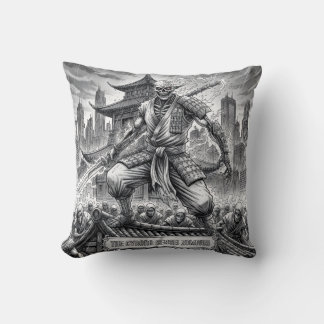 he Cybe rnetic Samurai Undead Throw Pillow