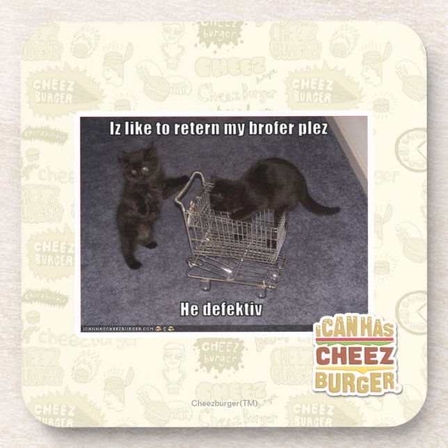 He defectiv beverage coaster (Front)