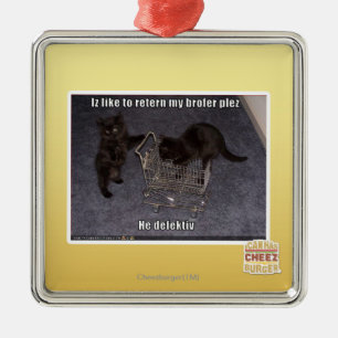 He defectiv metal ornament