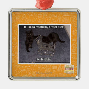 He defectiv metal ornament