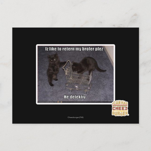 He defectiv postcard (Front)