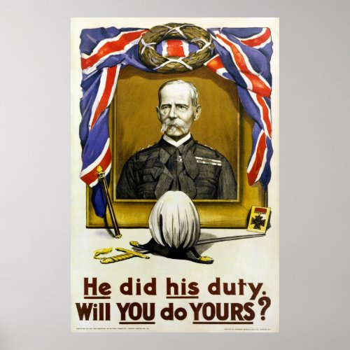 He Did His Duty Poster