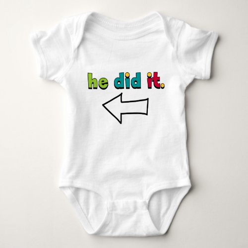 He Did It 2 of 2 Organic Baby Bodysuit