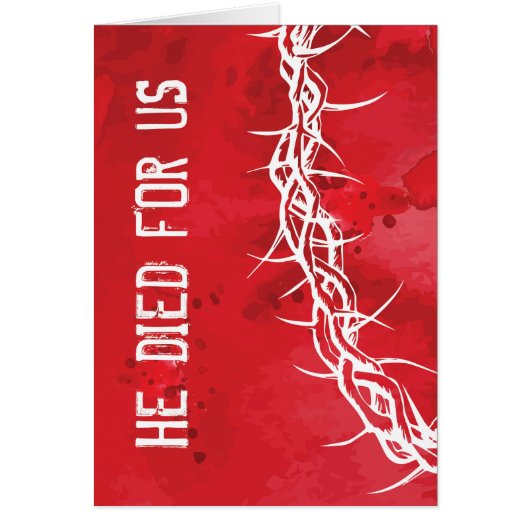 he died for us cards (Front)