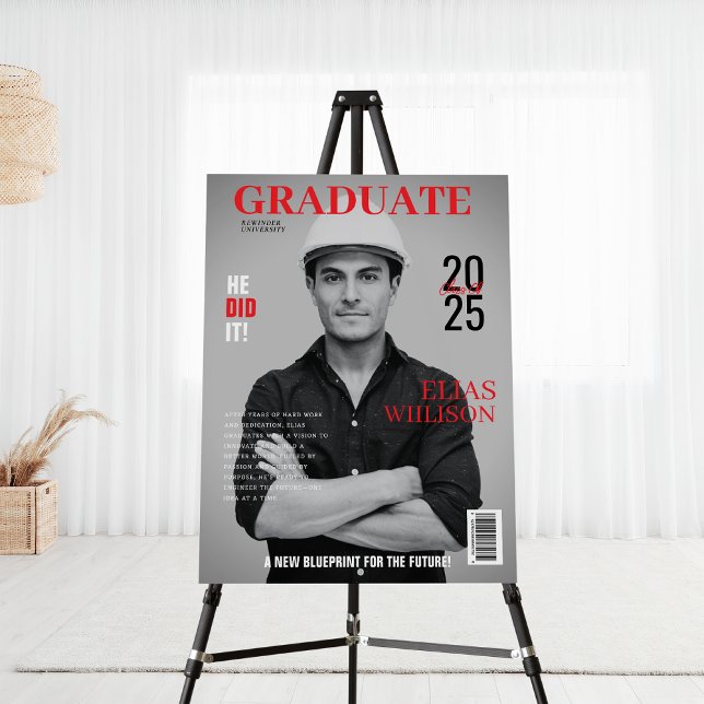 he dit it  engineering magazine photo graduation  foam board (Creator Uploaded)