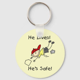 He Dives He's Safe Tshirts and Gifts Keychain