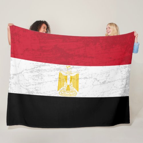 he Egypt Flag _ A Tapestry of Egyptian Heritage Fleece Blanket