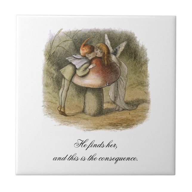 He Finds Her Romantic Fairy Valentine's Day Ceramic Tile (Front)