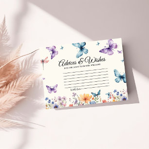He Give Butterflies Advices & WIshes Bridal Shower Enclosure Card