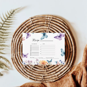He give Butterflies bridal shower recipe request Enclosure Card
