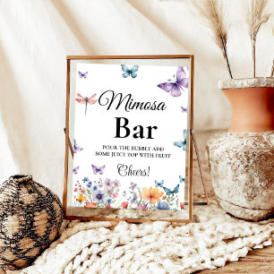 He gives butterflies Bridal Shower mimosa bar sign